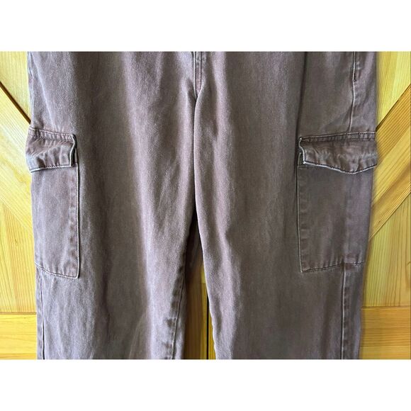 Denim & Co Brownish Red Denim High Rise Cargo Jeans READ Size 2 (6175) - Picture 4 of 11